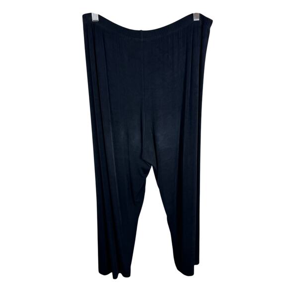 Chico's Private Edition Vintage Black Liquid Knit Elastic Waist Cropped Pants XL - Picture 2 of 4